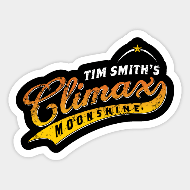 Tim Smith's Climax Moonshine Sticker by MindsparkCreative